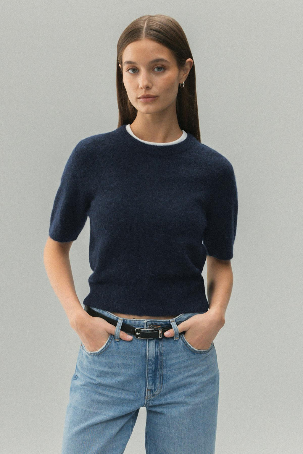 Alpaca blend knitted top