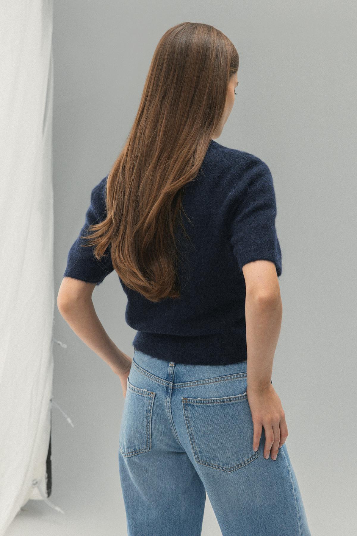 Alpaca blend knitted top
