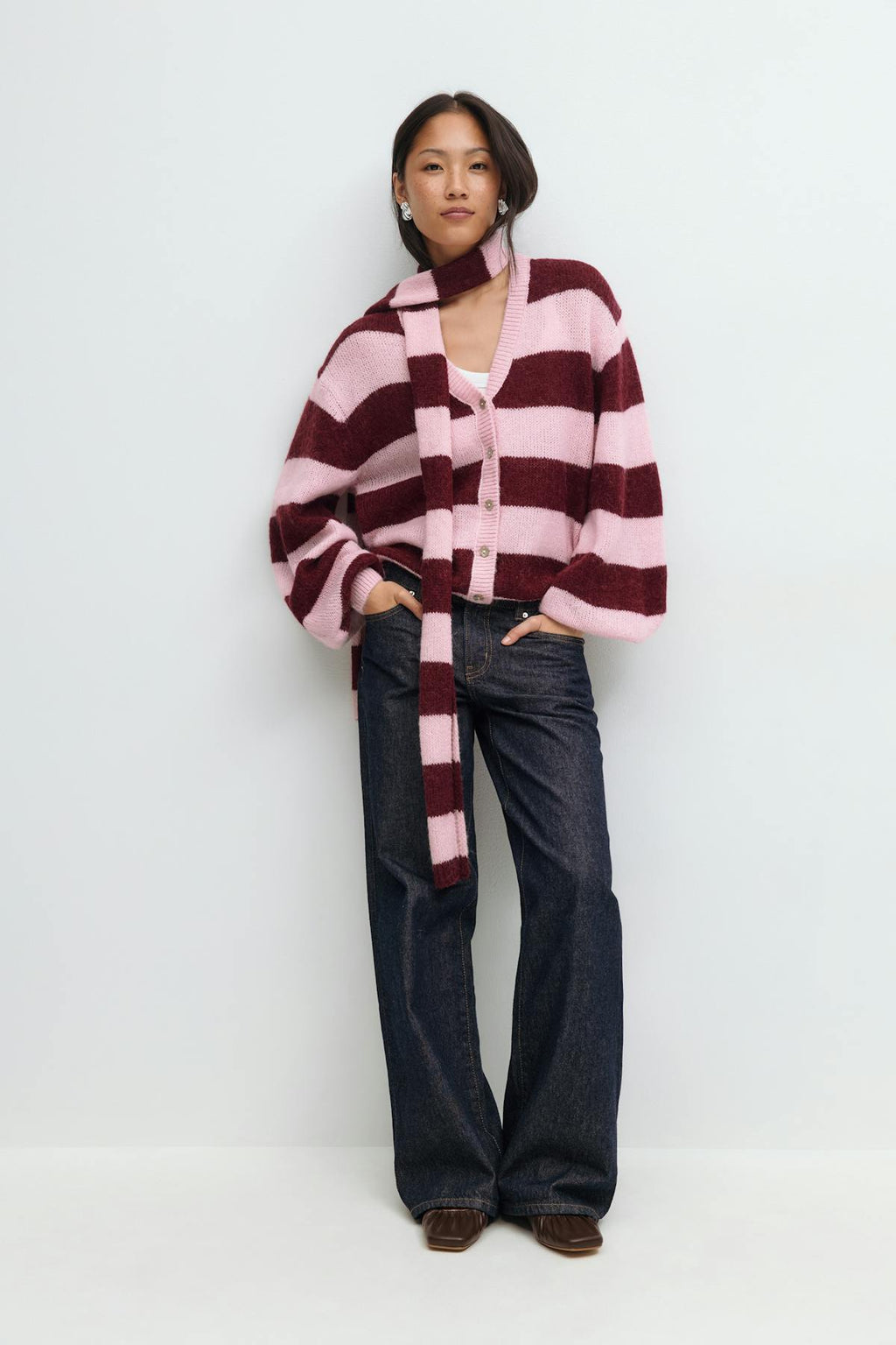 Chunky knitted cardigan