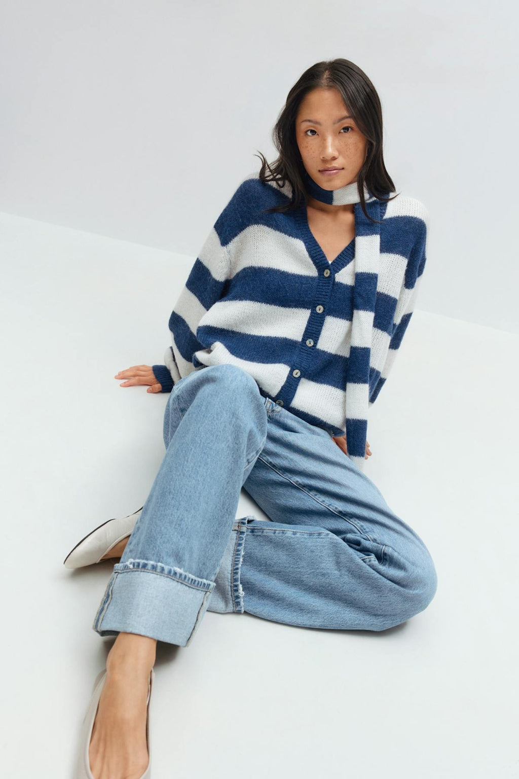 Chunky knitted cardigan