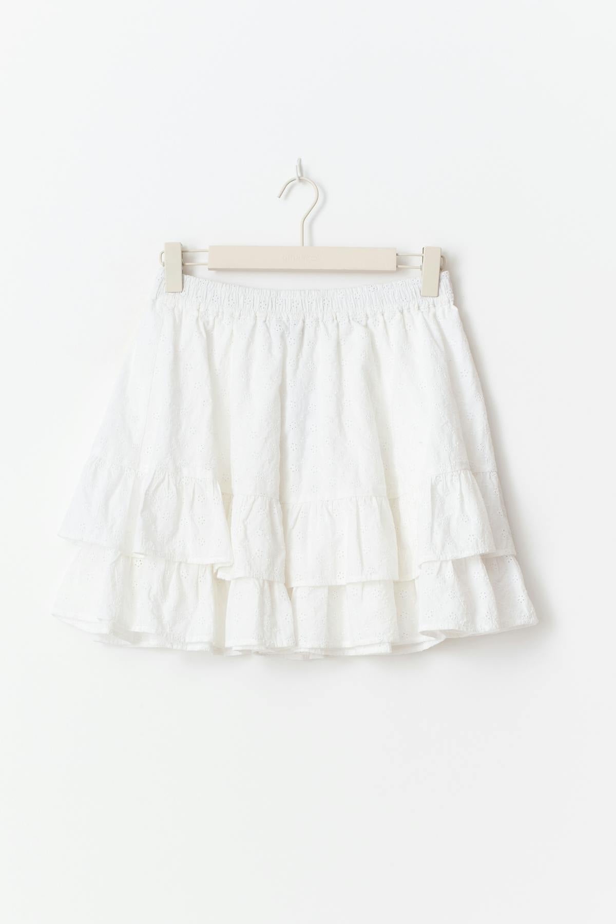 Broderie anglaise mini skirt