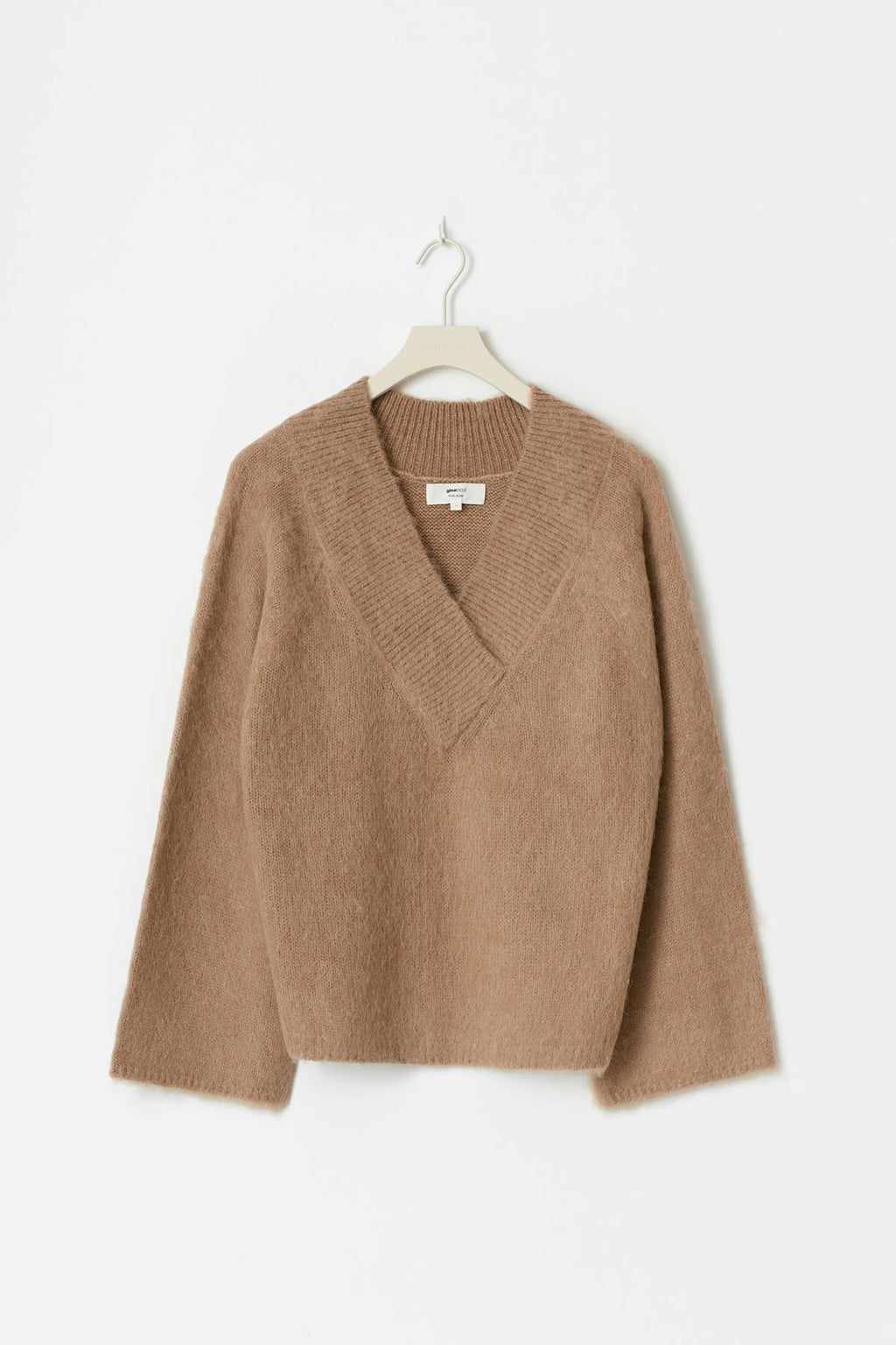 V-neck knitted sweater