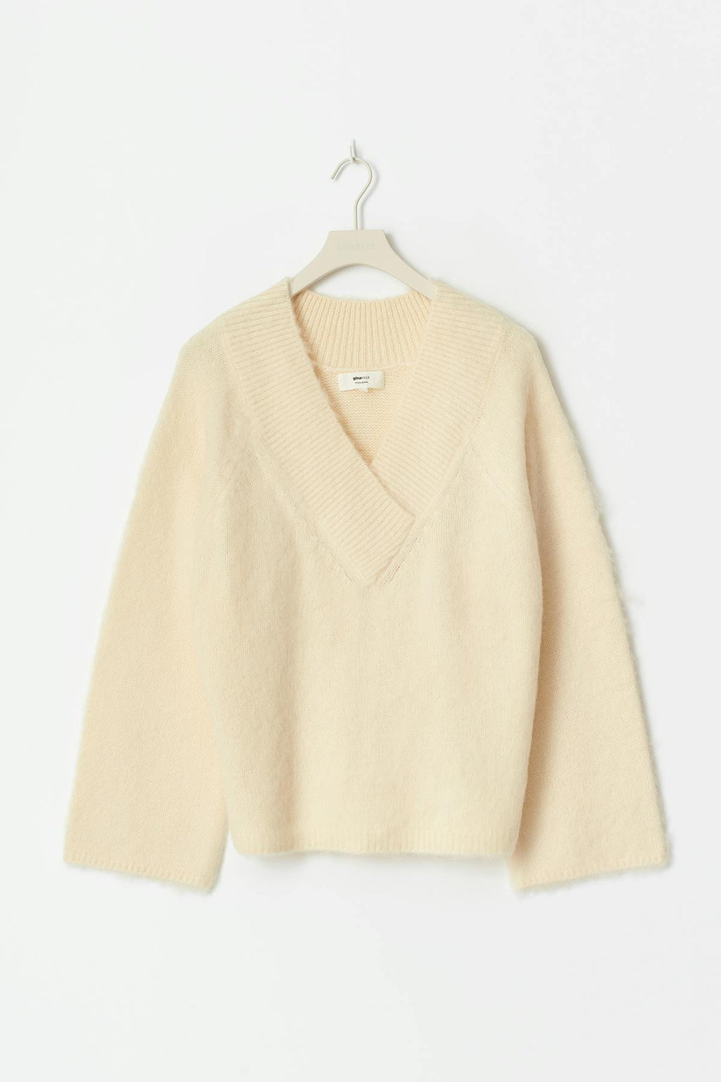 V-neck knitted sweater