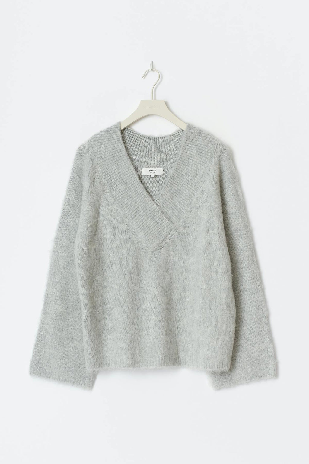 V-neck knitted sweater