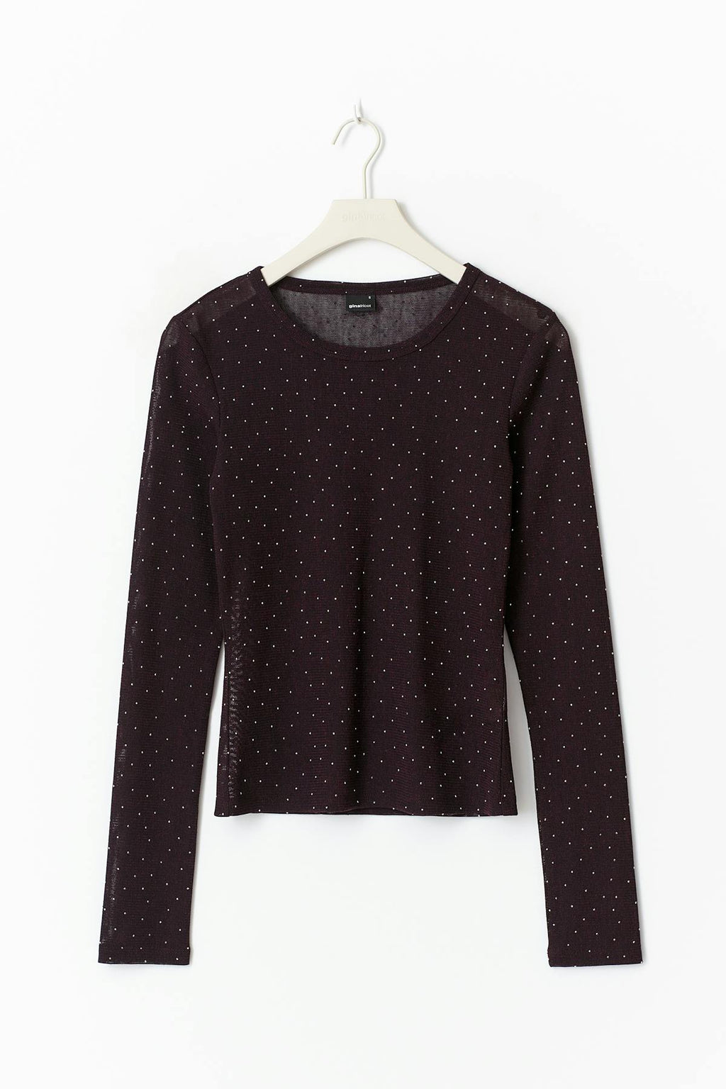 Rhinestone sheer top