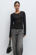 Rhinestone sheer top