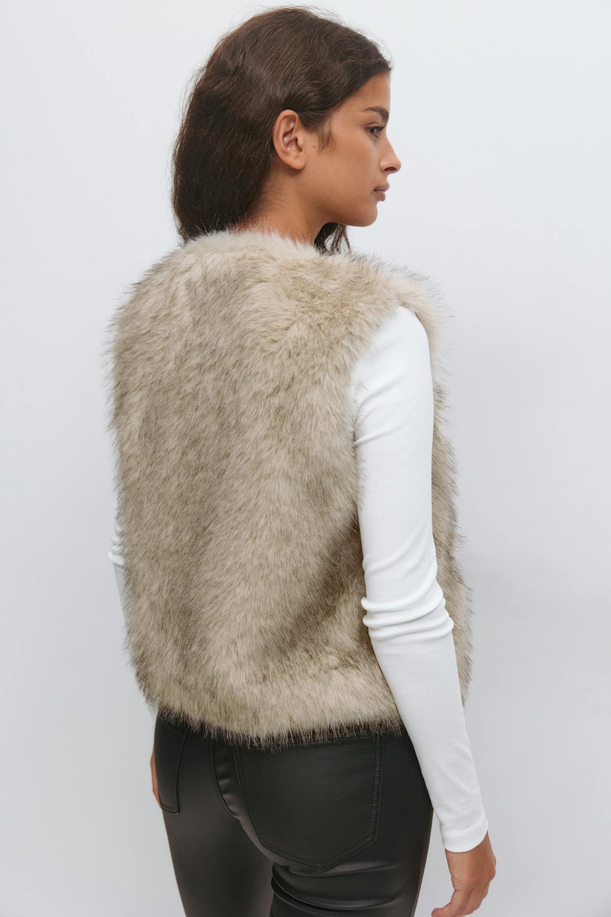 Faux fur vest