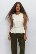 Pu peplum top
