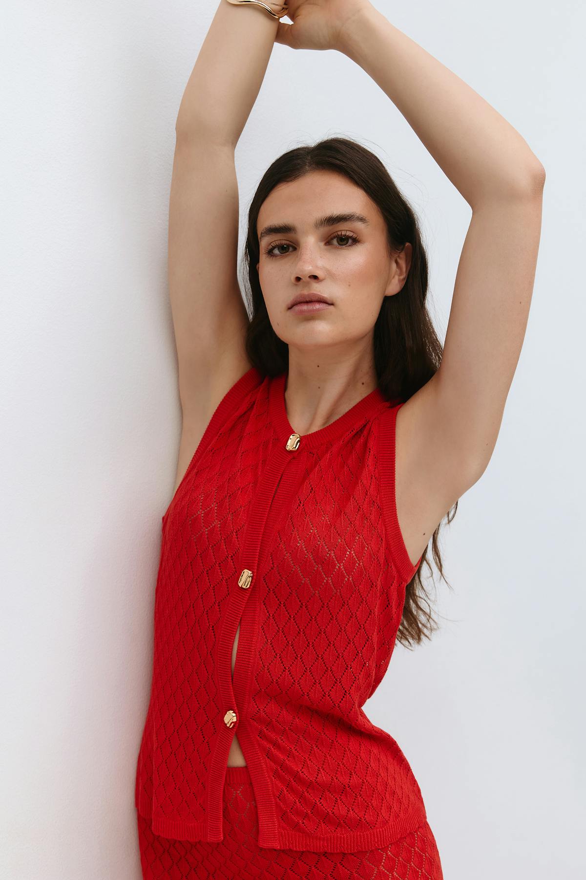 Knitted crochet top