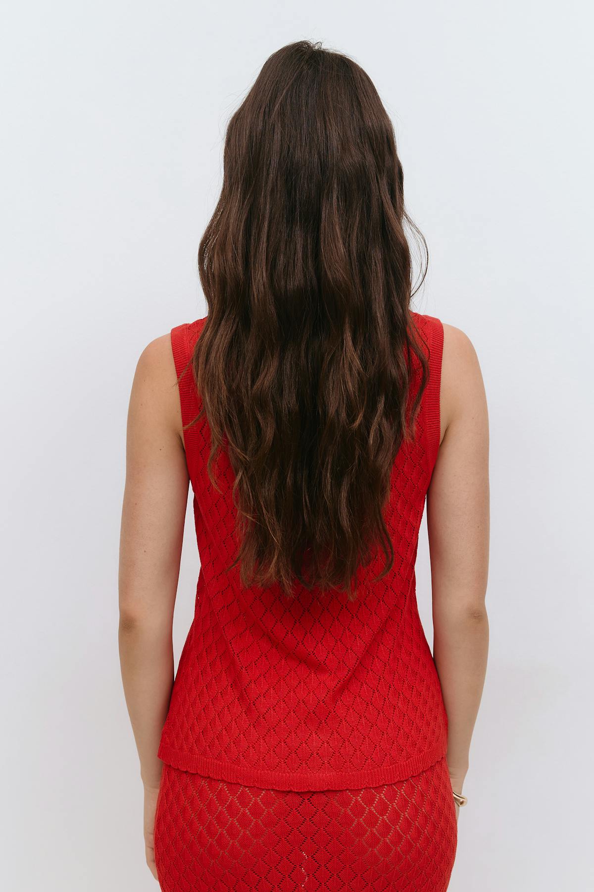 Knitted crochet top