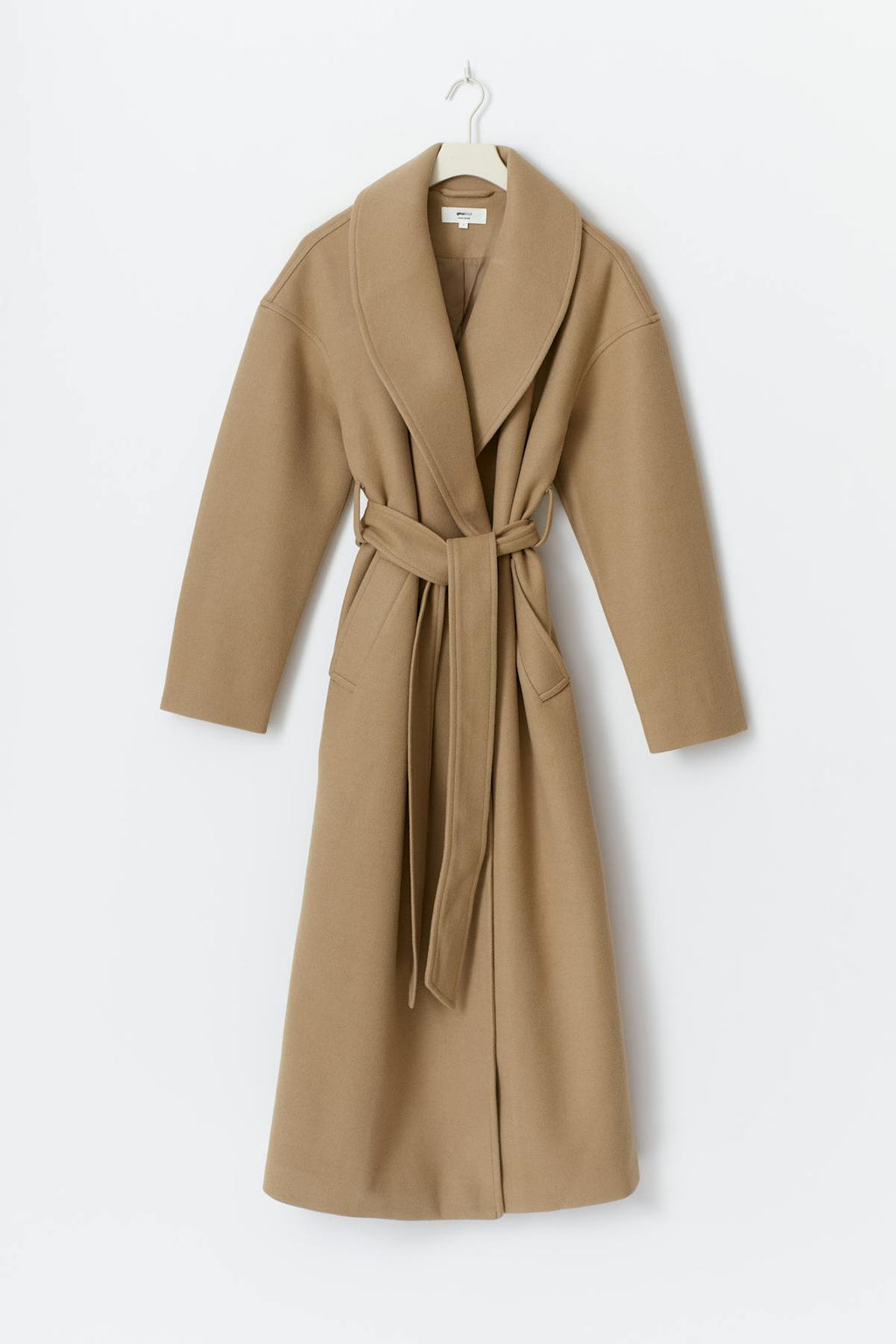 Shawl collar long coat