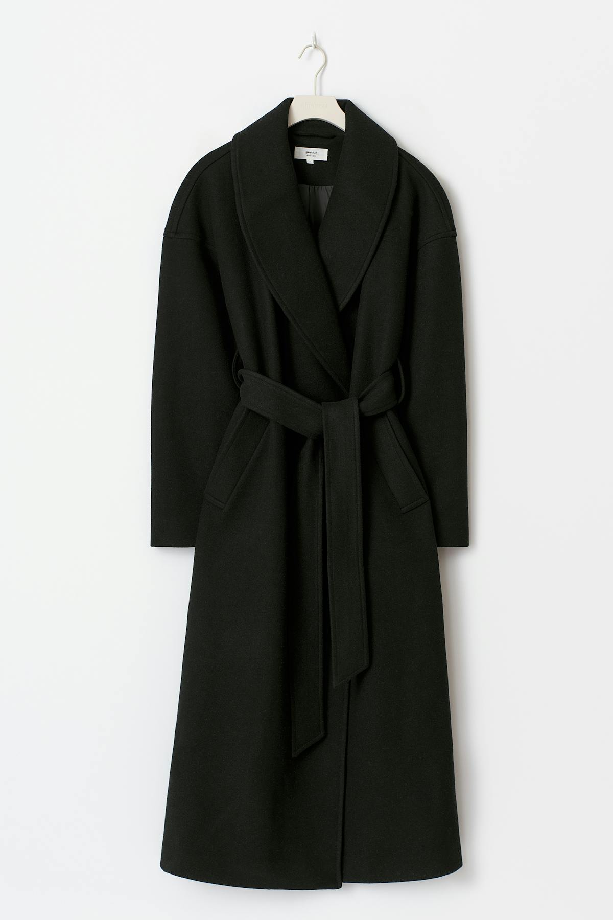 Shawl collar long coat
