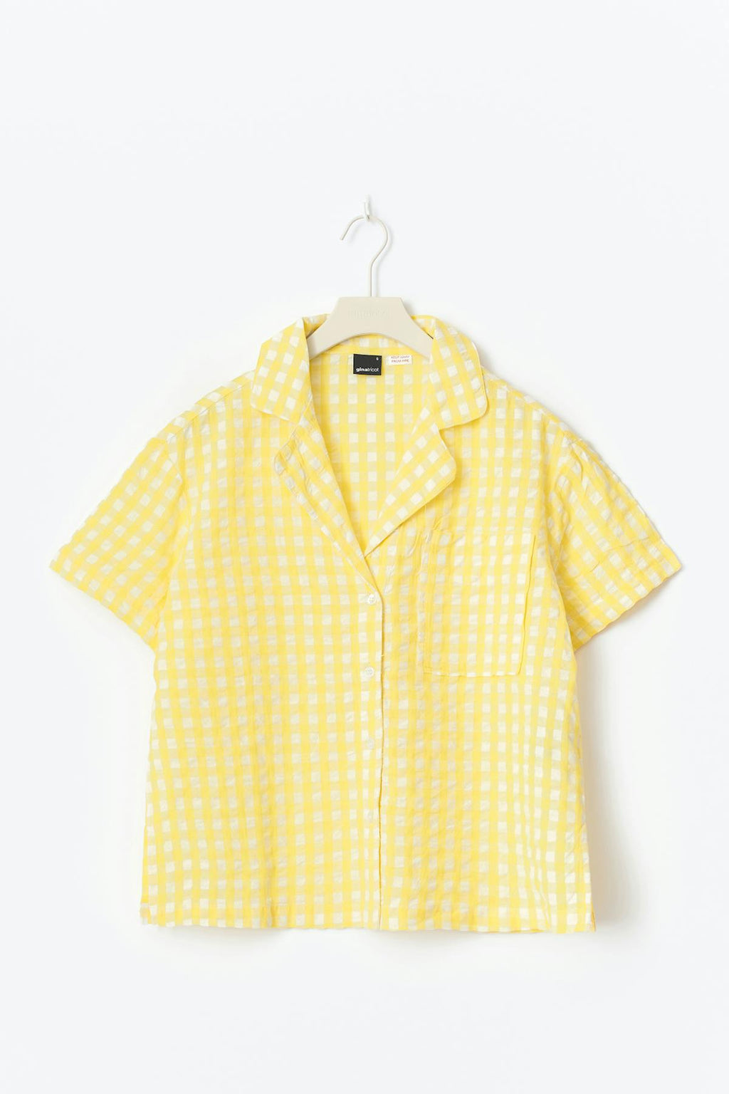 Gingham seersucker shirt