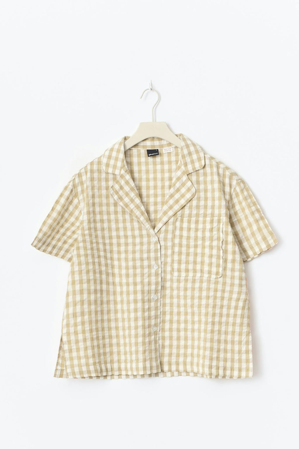 Gingham seersucker shirt