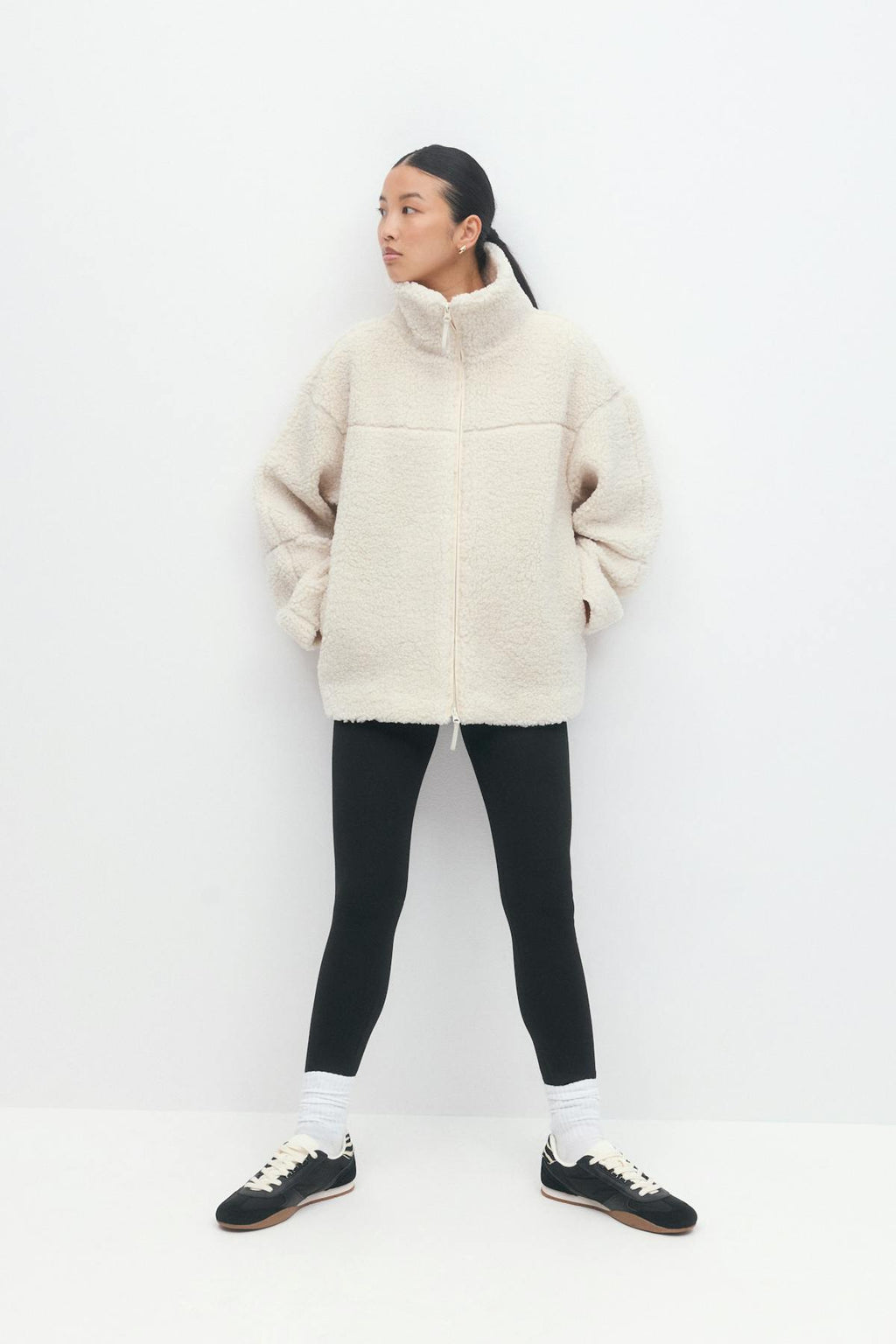 Pile zip jacket