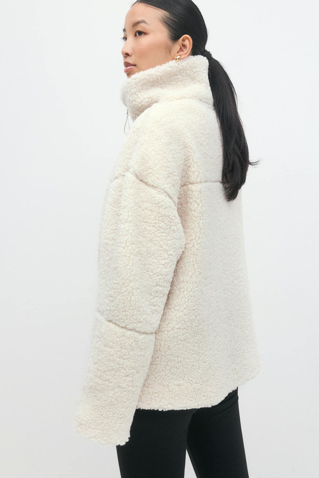 Pile zip jacket