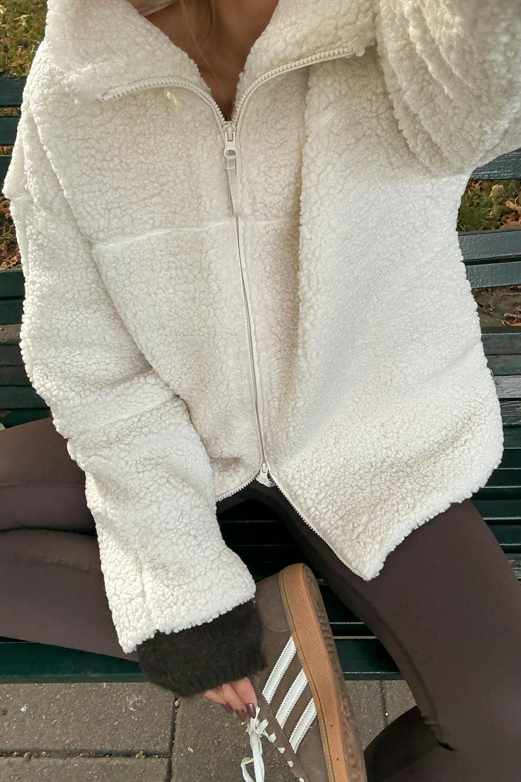 Pile zip jacket