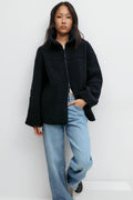 Pile zip jacket