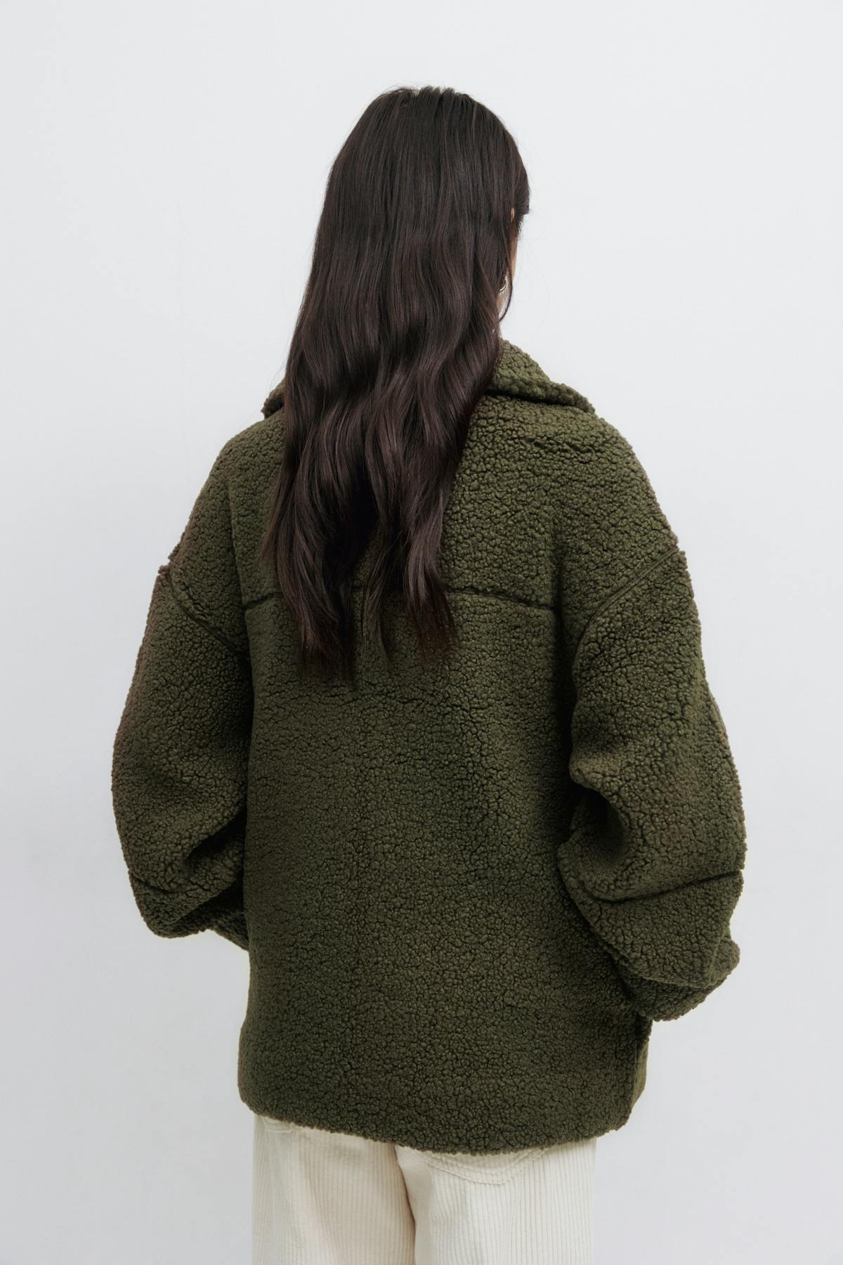 Pile zip jacket