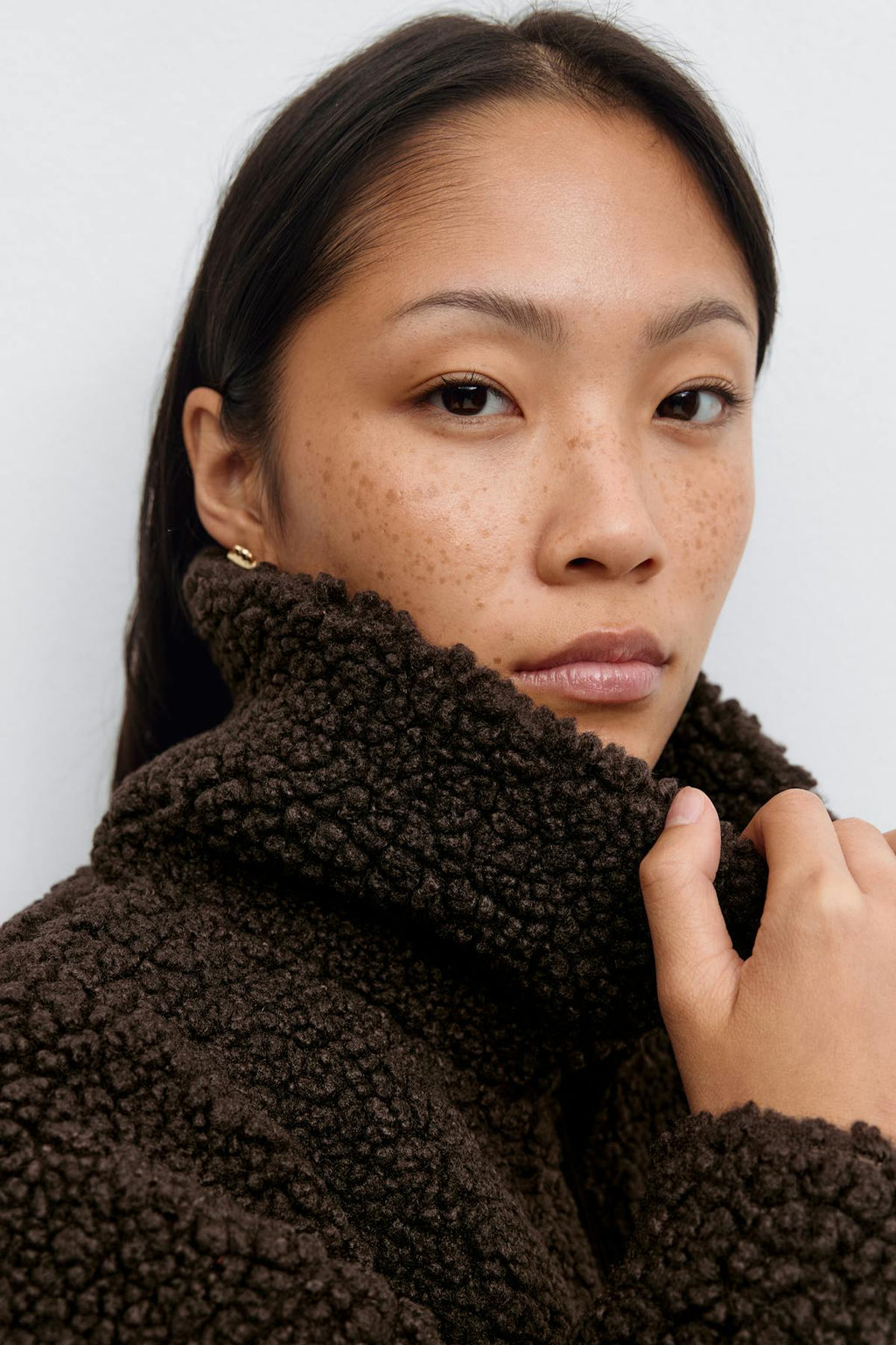 Pile zip jacket