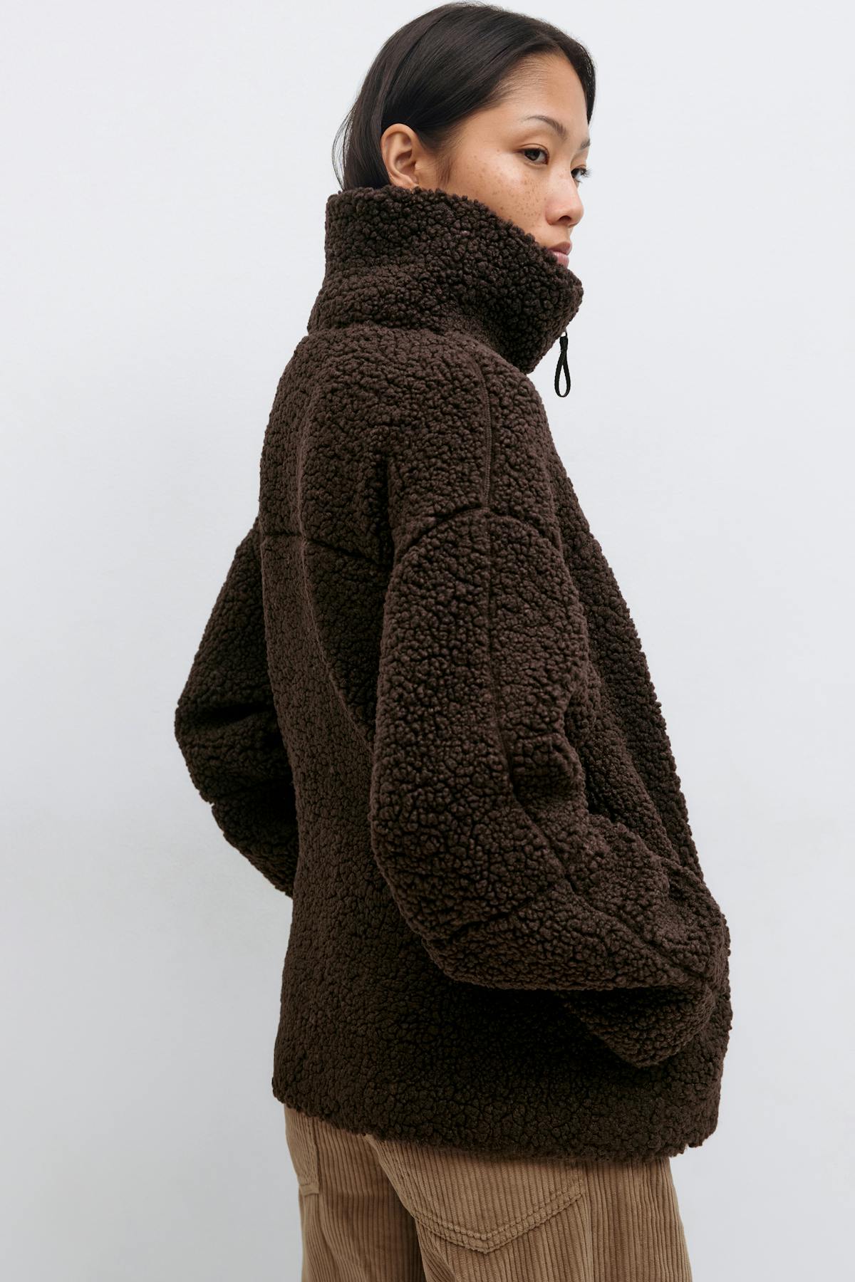 Pile zip jacket