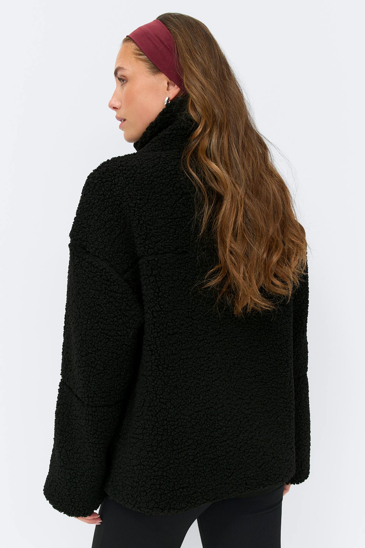 Pile zip jacket