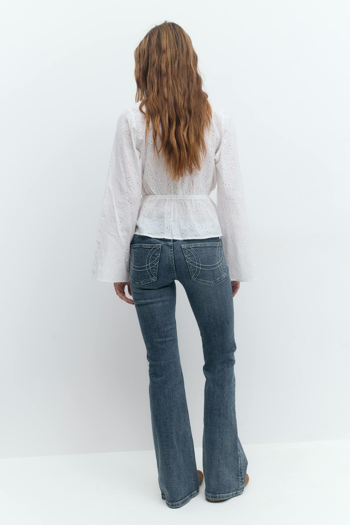 Ultra low bootcut jeans