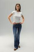 Ultra low bootcut jeans