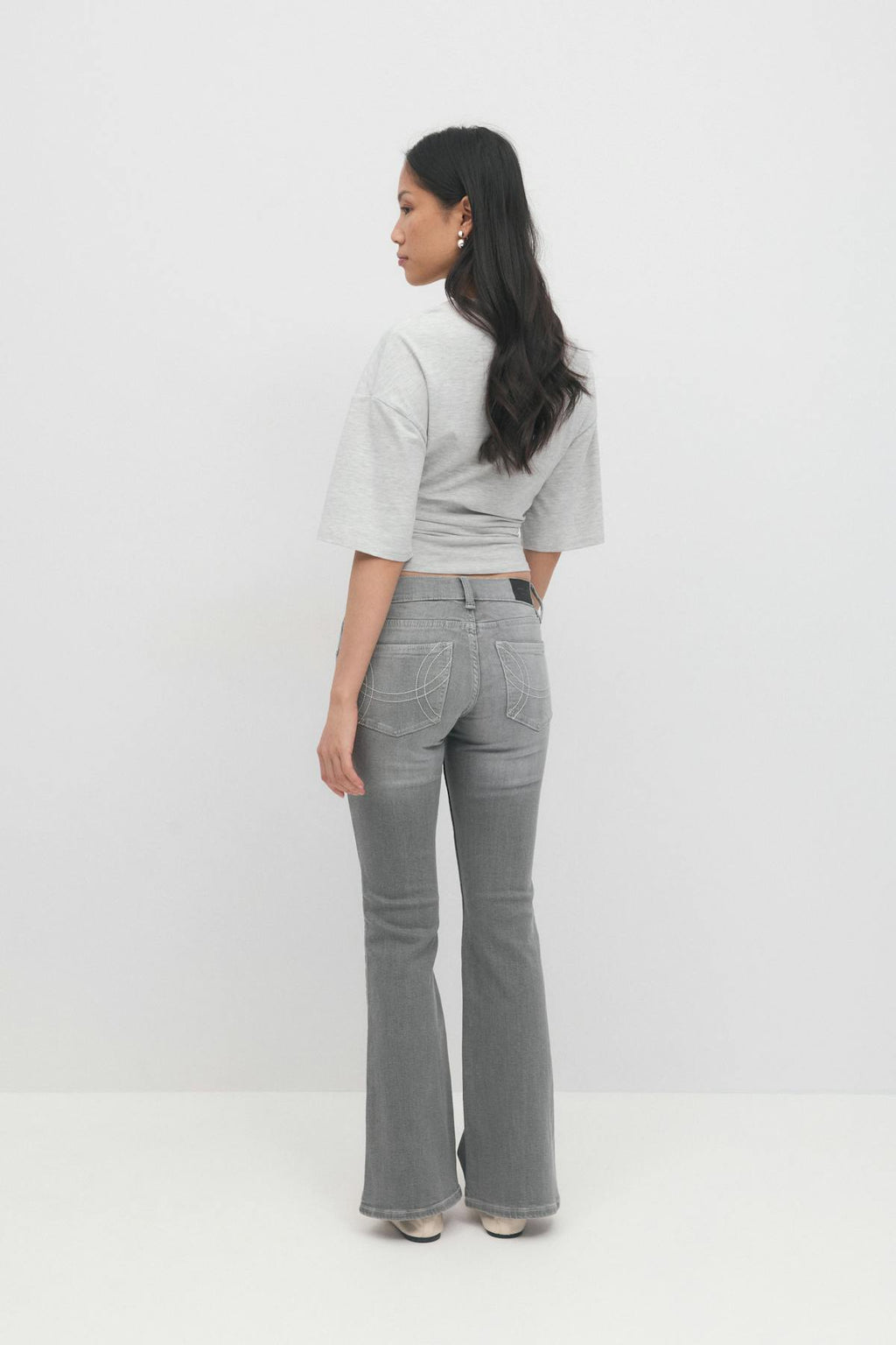 Ultra low bootcut jeans