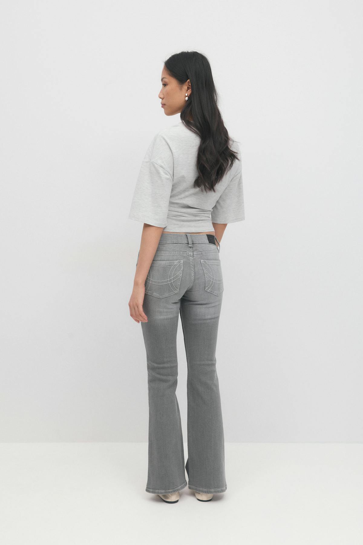 Ultra low bootcut jeans