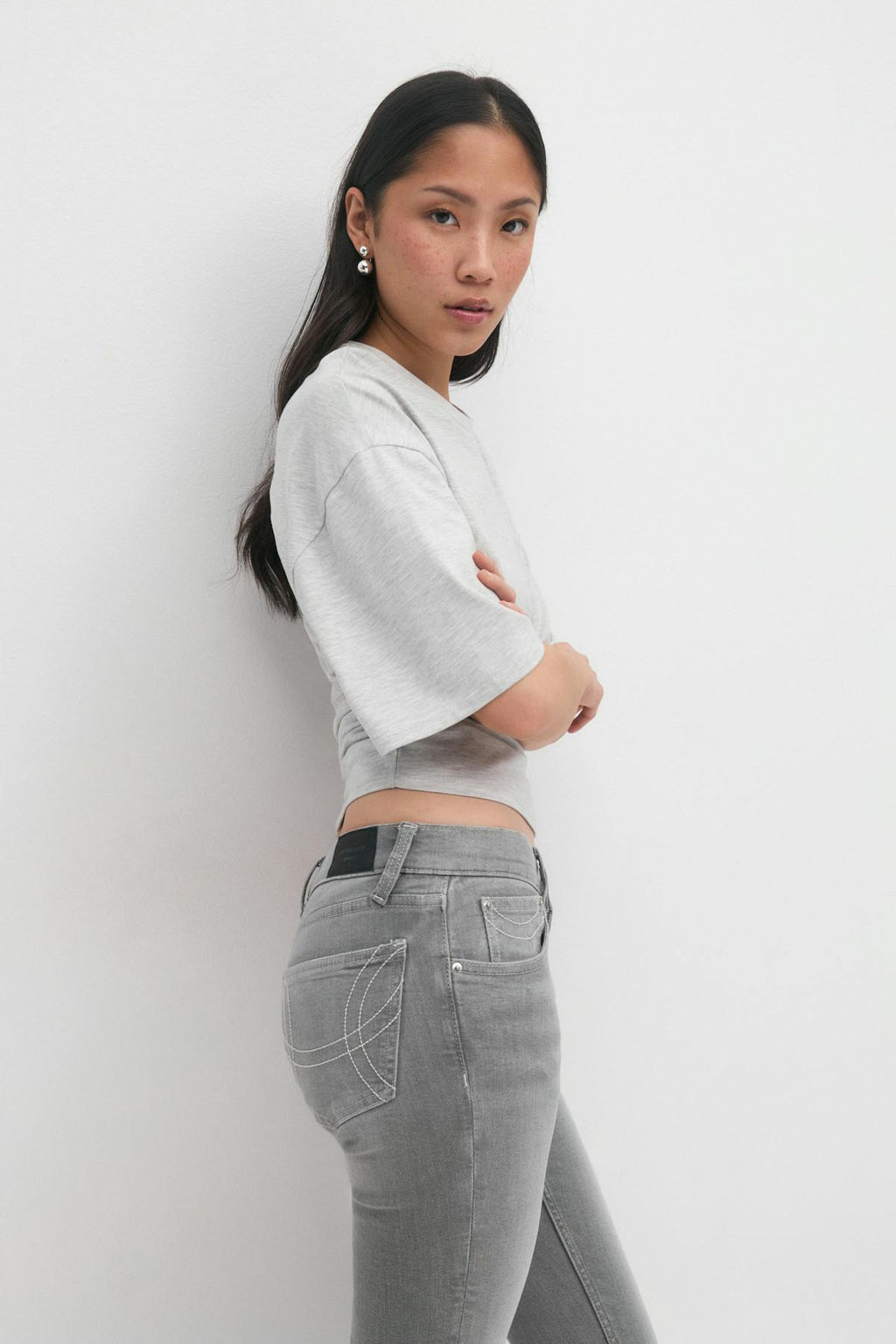 Ultra low bootcut jeans