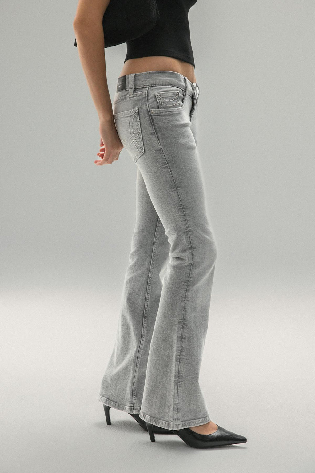Ultra low bootcut jeans