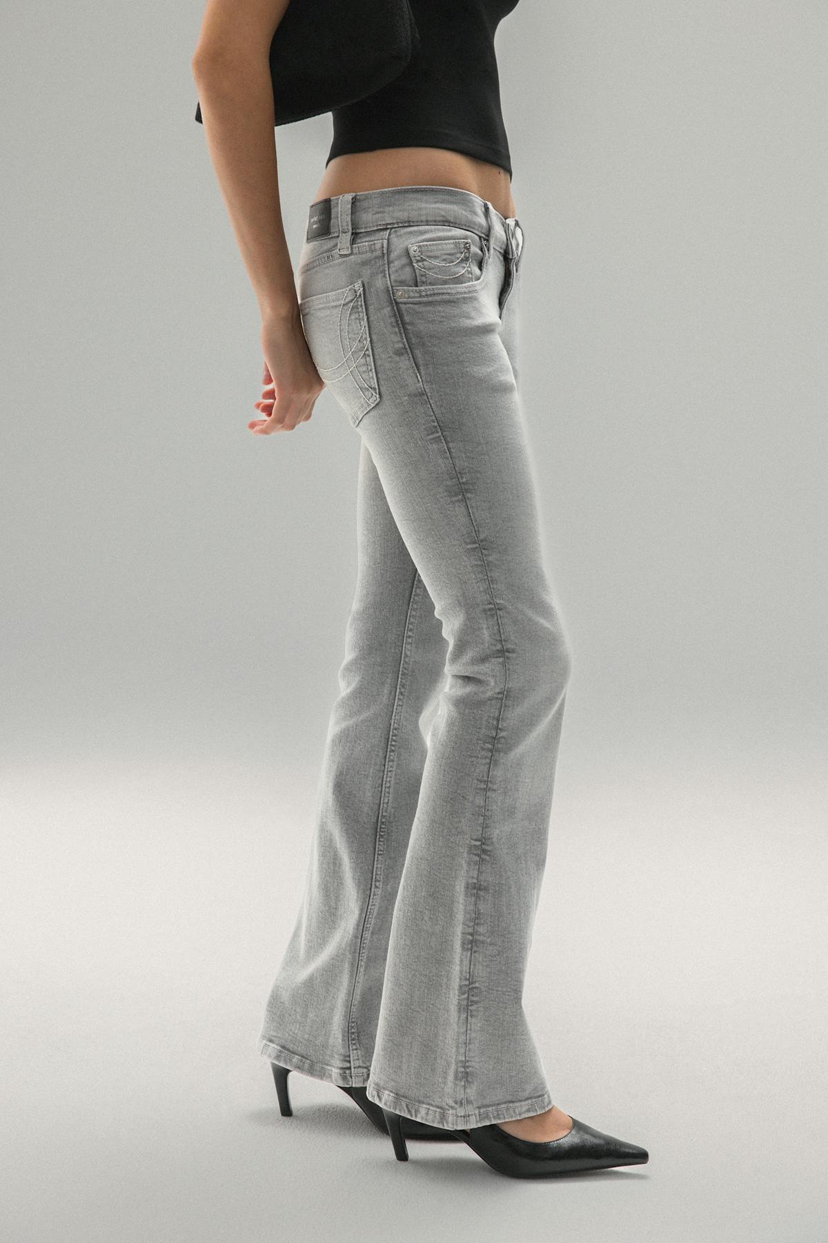Ultra low bootcut jeans