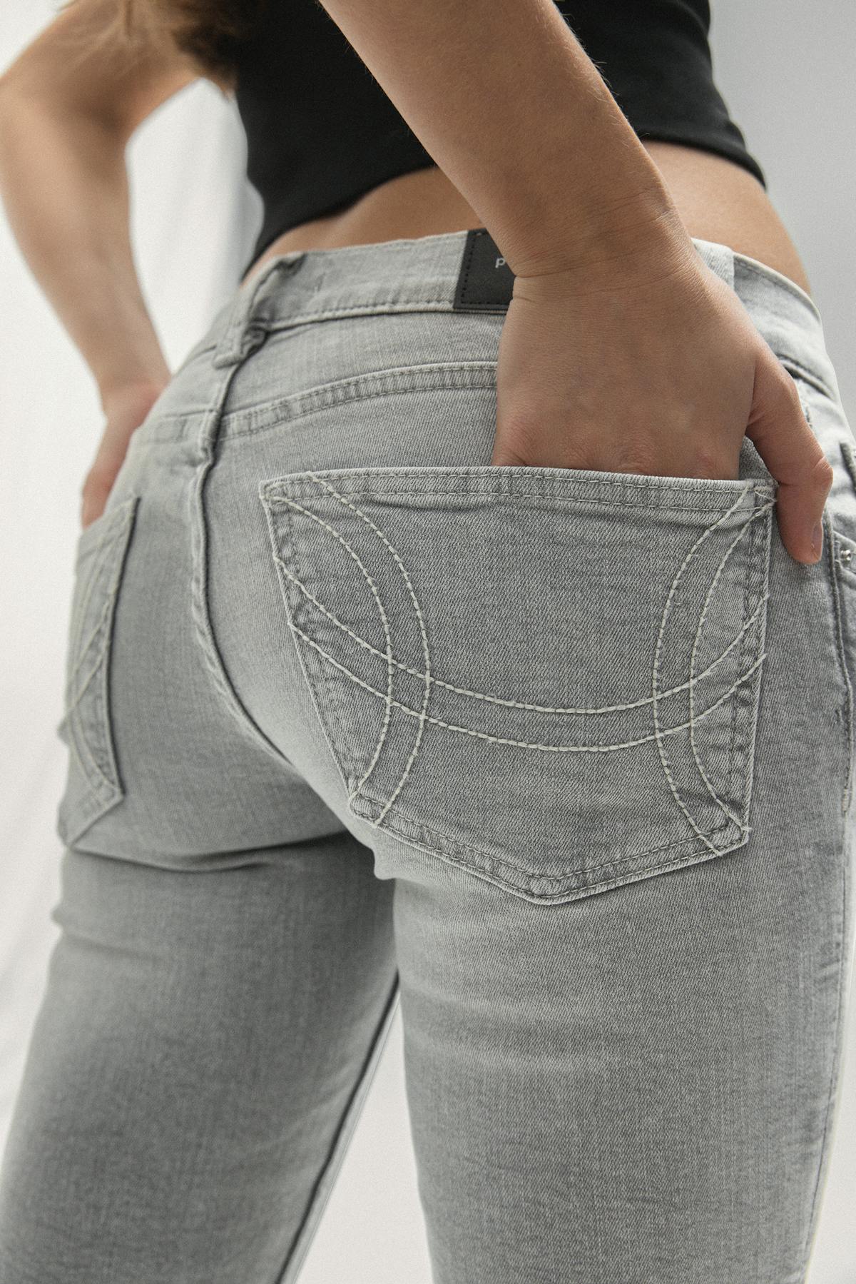 Ultra low bootcut jeans