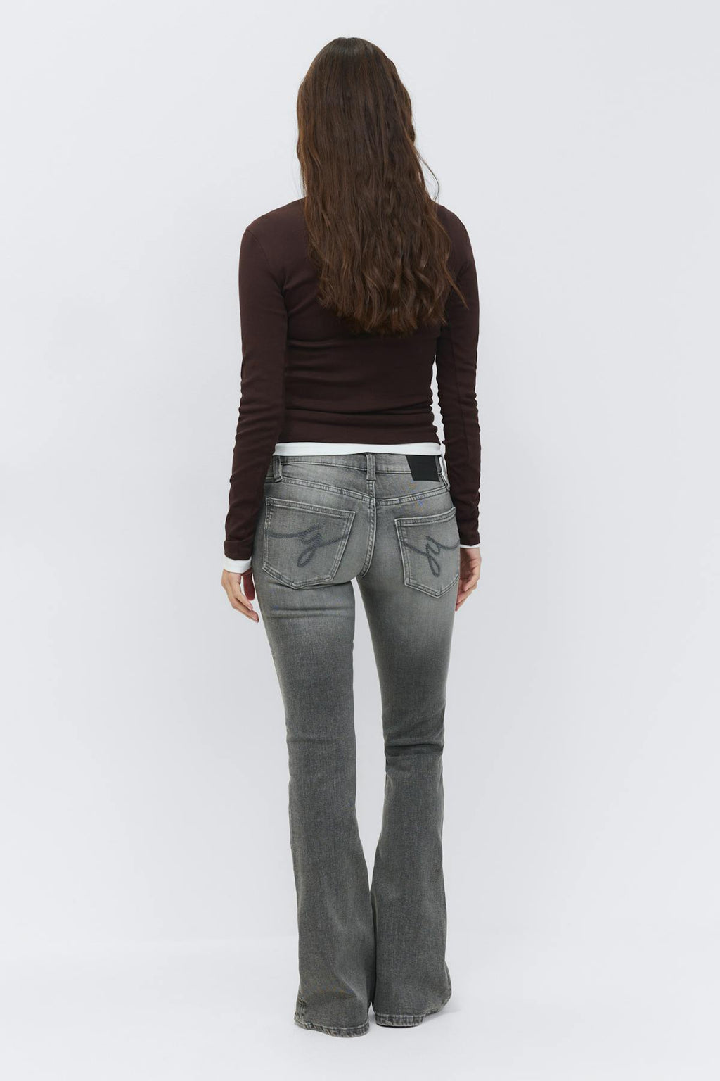 Ultra low bootcut jeans