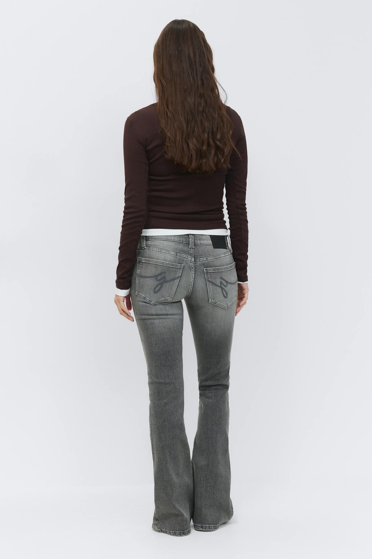 Ultra low bootcut jeans
