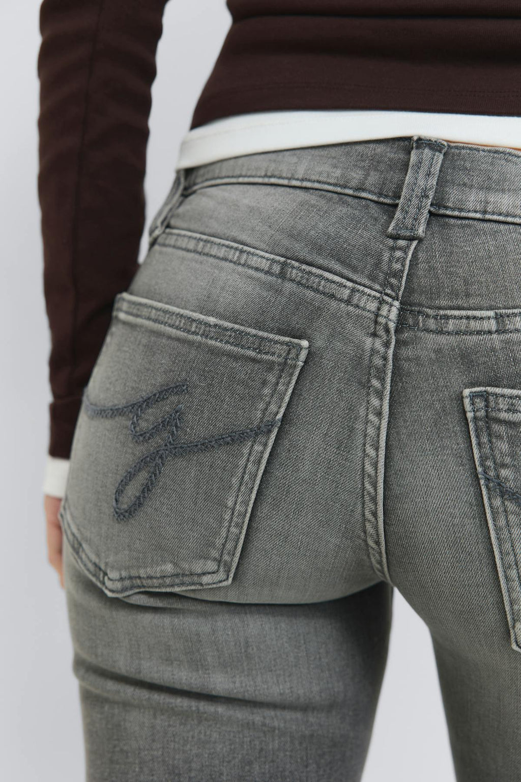 Ultra low bootcut jeans