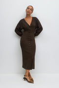 Knitted button down dress