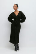 Knitted button down dress