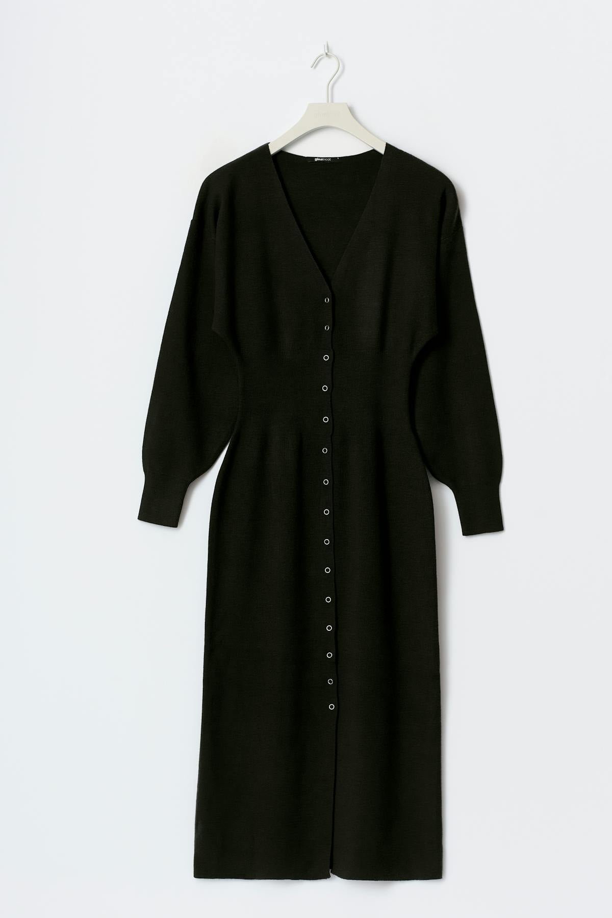 Knitted button down dress