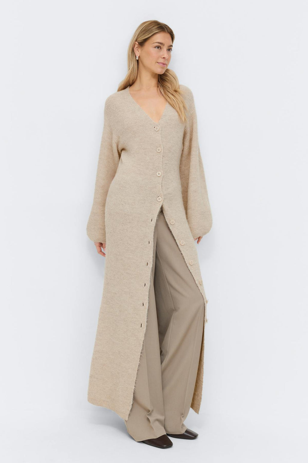 Knitted button down dress