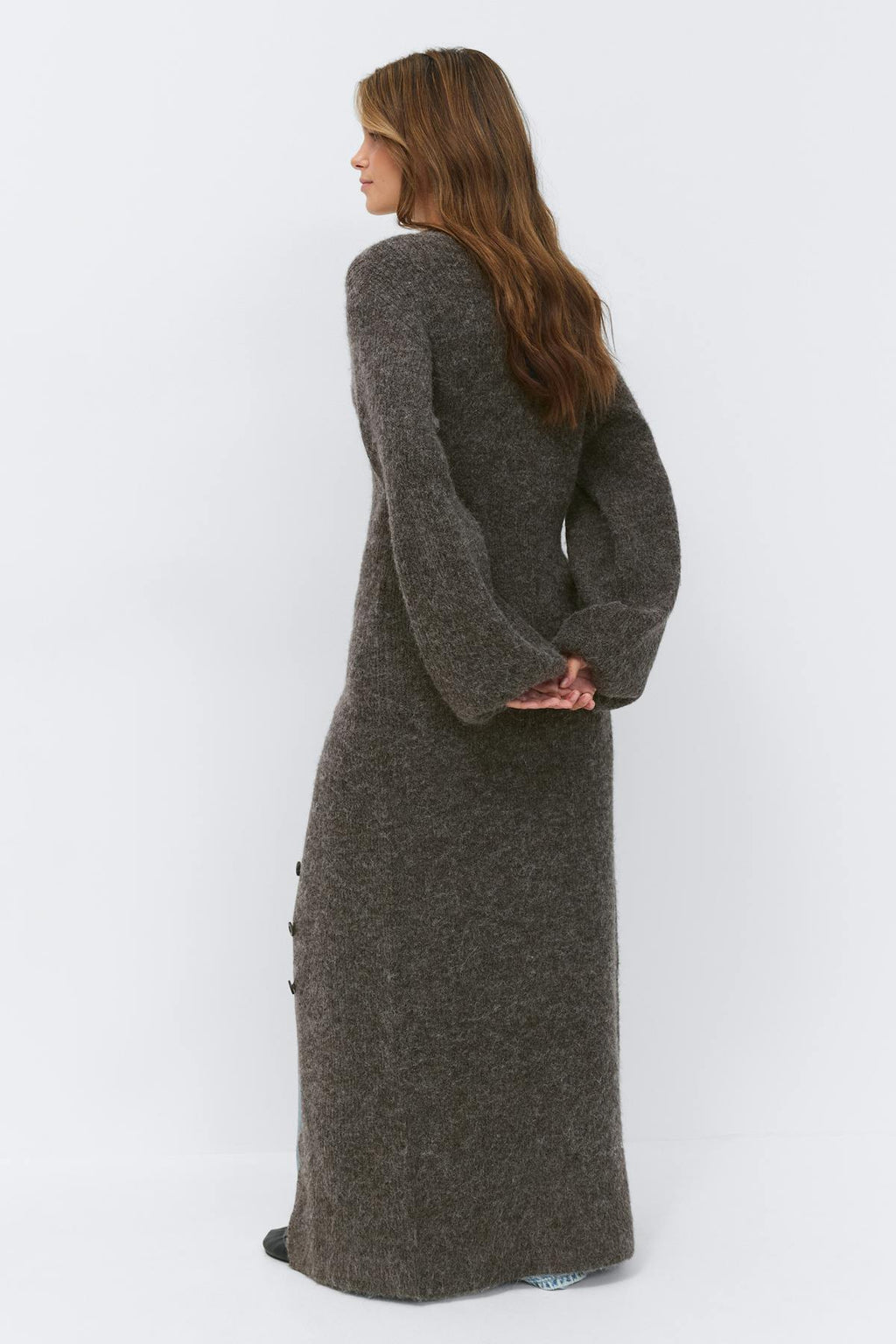 Knitted button down dress