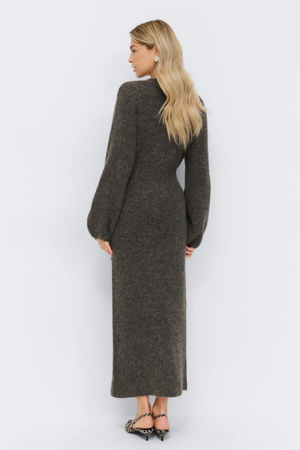 Knitted button down dress