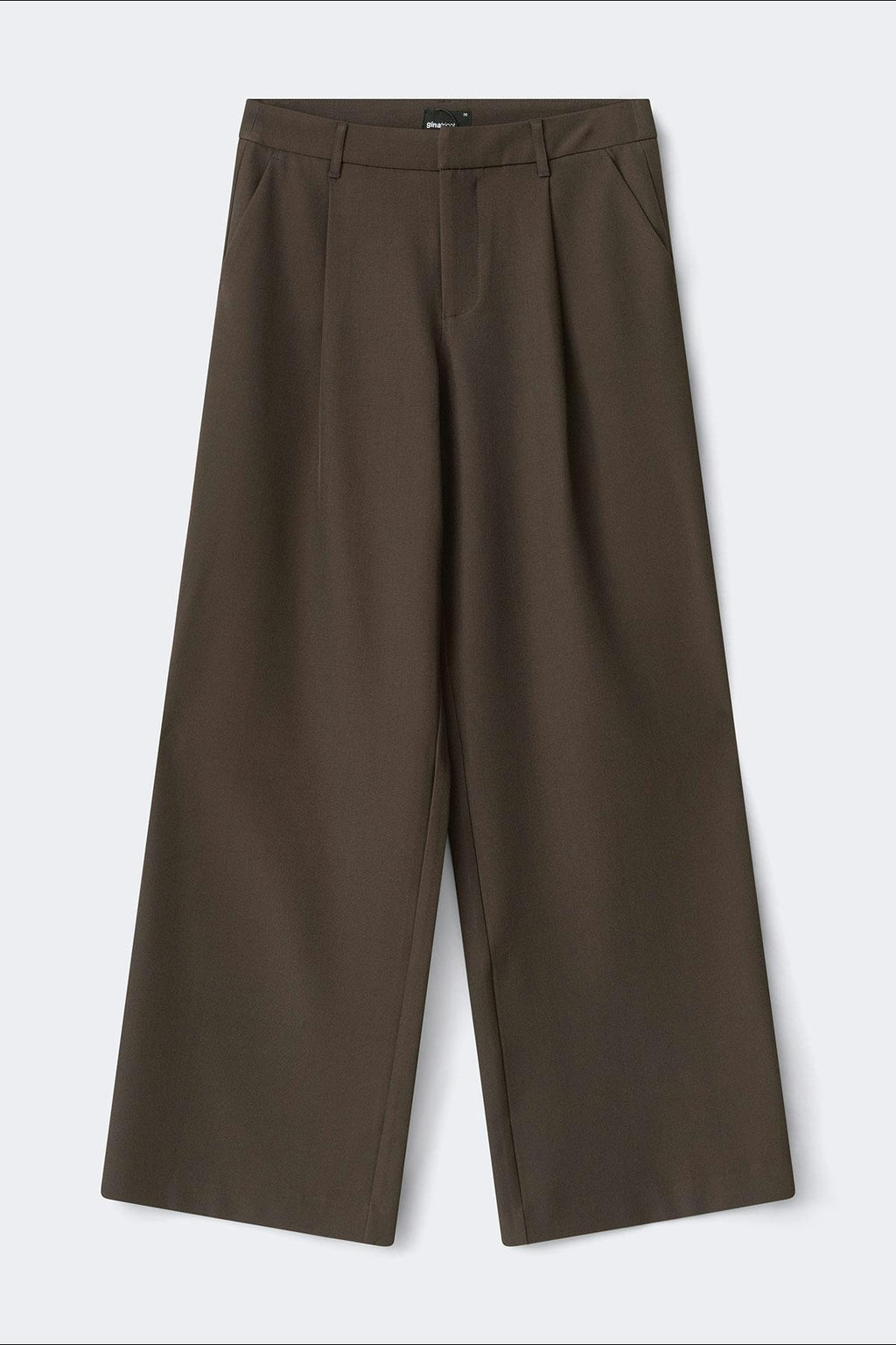 Mid wide pleated trousers