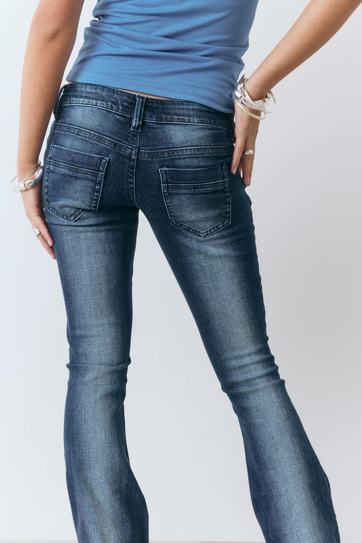 Scandi low waist bootcut jeans