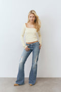 Iconic twisted jeans