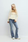 Sparkle low flare jeans