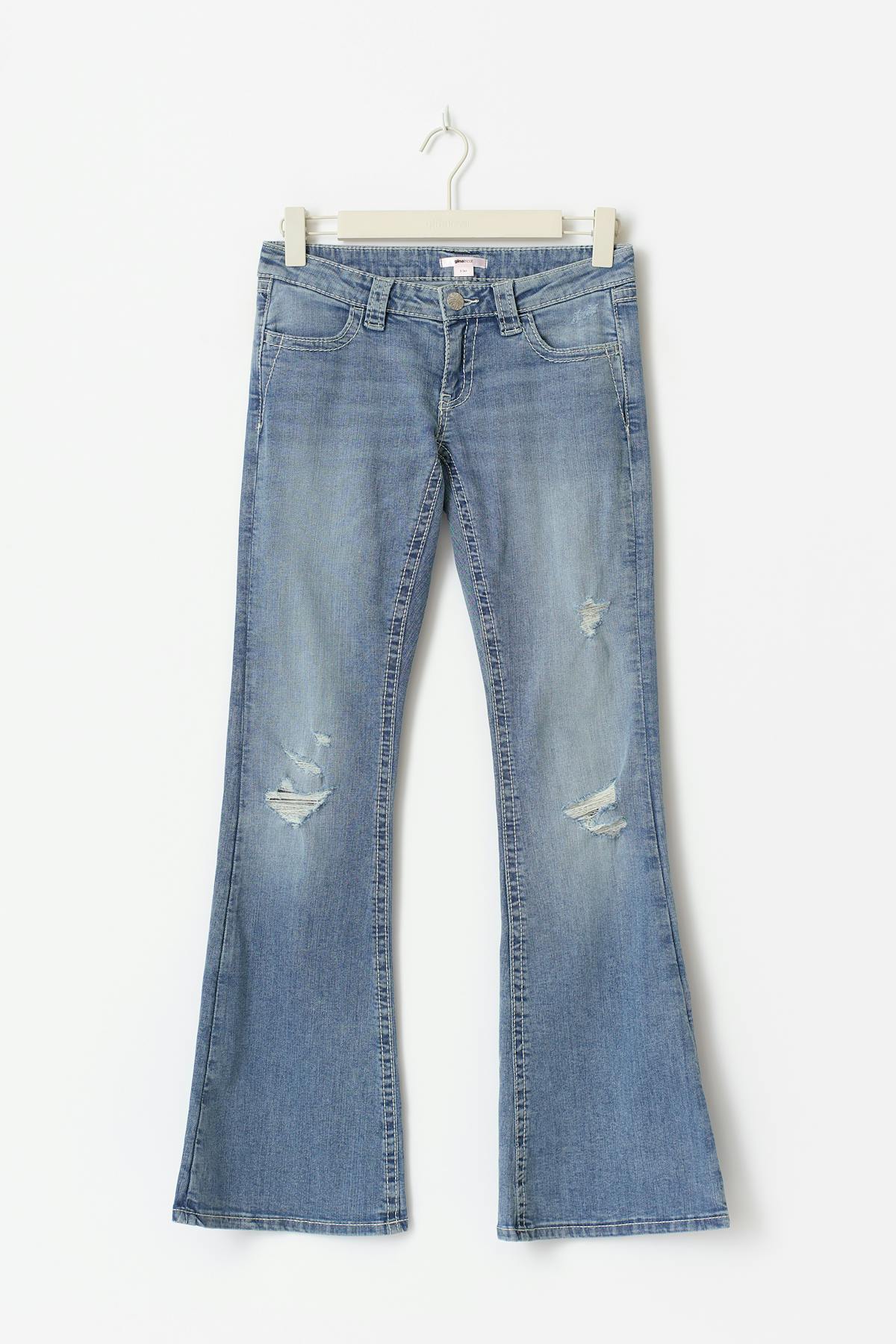 Sparkle low flare jeans