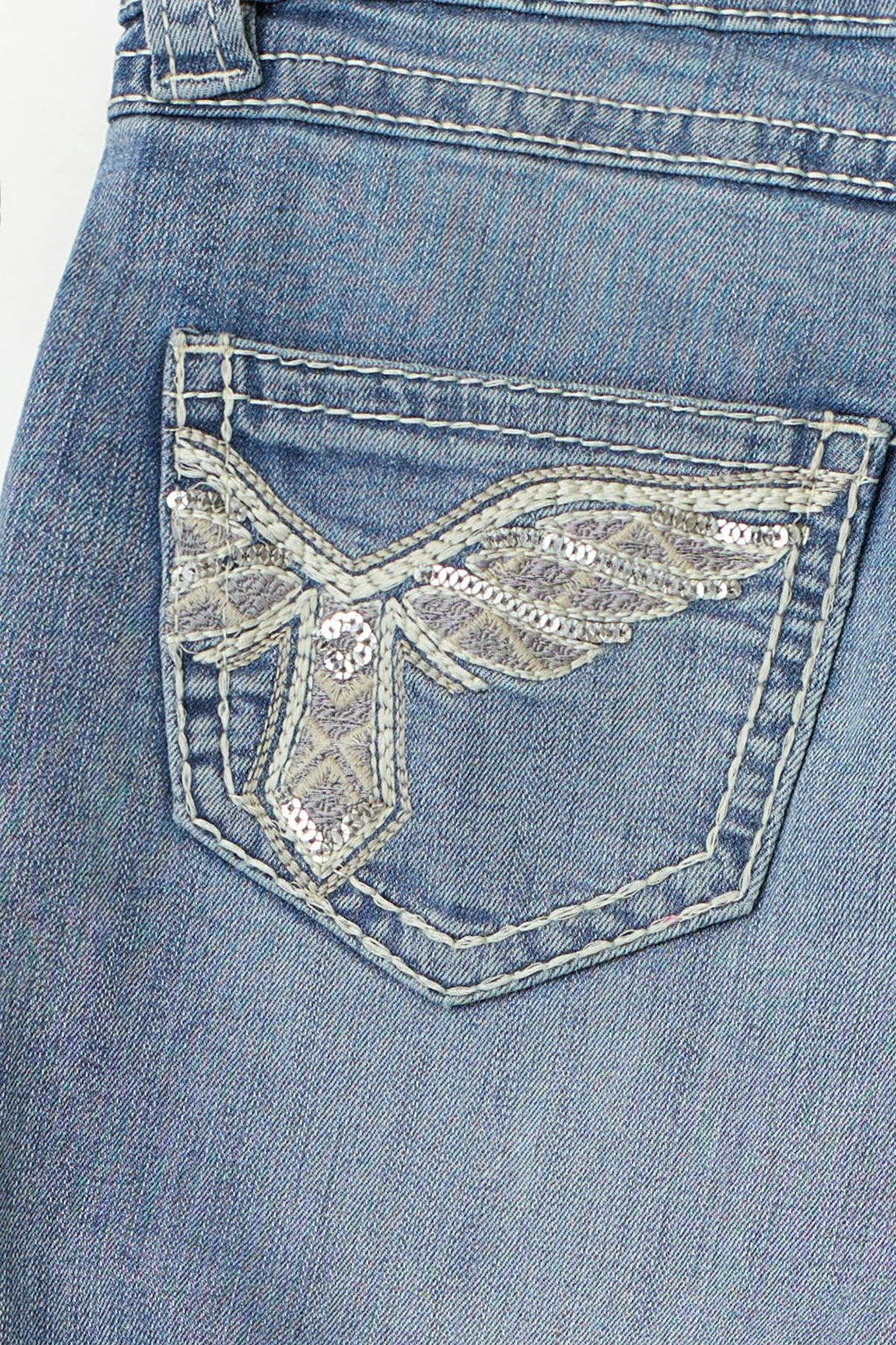 Sparkle low flare jeans