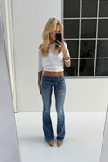 14+ pleated flare jeans tall
